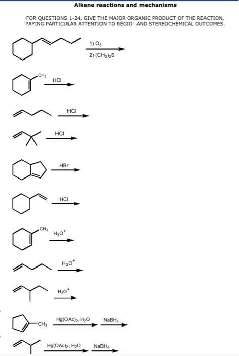 Solved ORGANIC CHEMISTRY I - PRACTICE EXERCISE Alkene | Chegg.com