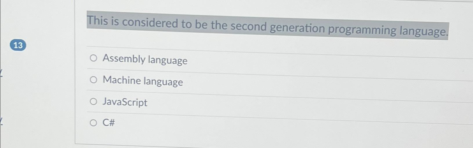 second generation of computer assembly language