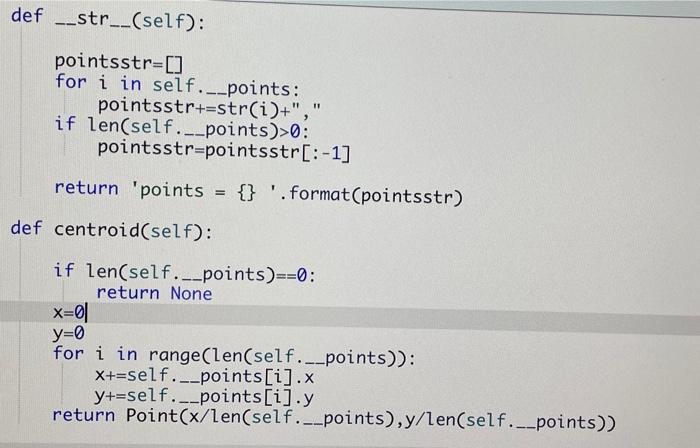 Solved In the answer box below is a class named Point, which | Chegg.com