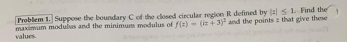 Solved Problem 1. Suppose the boundary C of the closed | Chegg.com