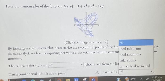 Solved Here is a contour plot of the funcrion | Chegg.com