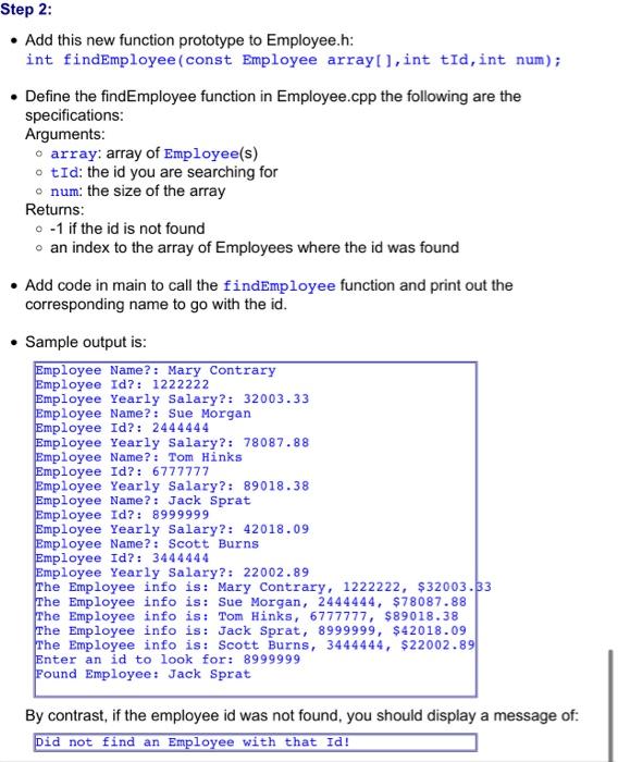 Solved Step 2: • Add this new function prototype to | Chegg.com