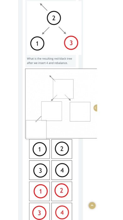 What is the resulting red-blacktree after we insert 4 and rebalance © ค 6 ) @ @ @ @