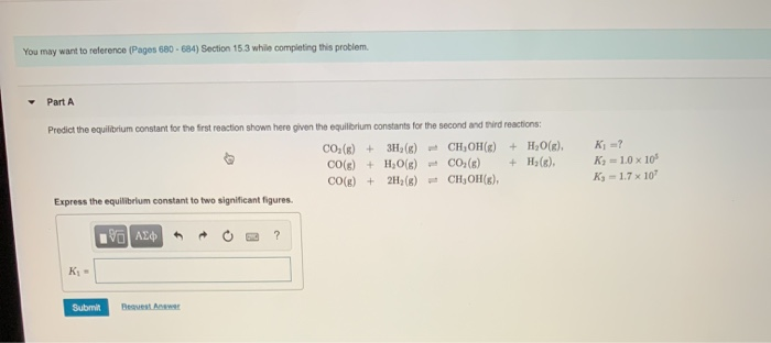 Solved Predict The Equilibrium Constant For The First Chegg Solved Predict The Equilibrium Constant For The First Chegg