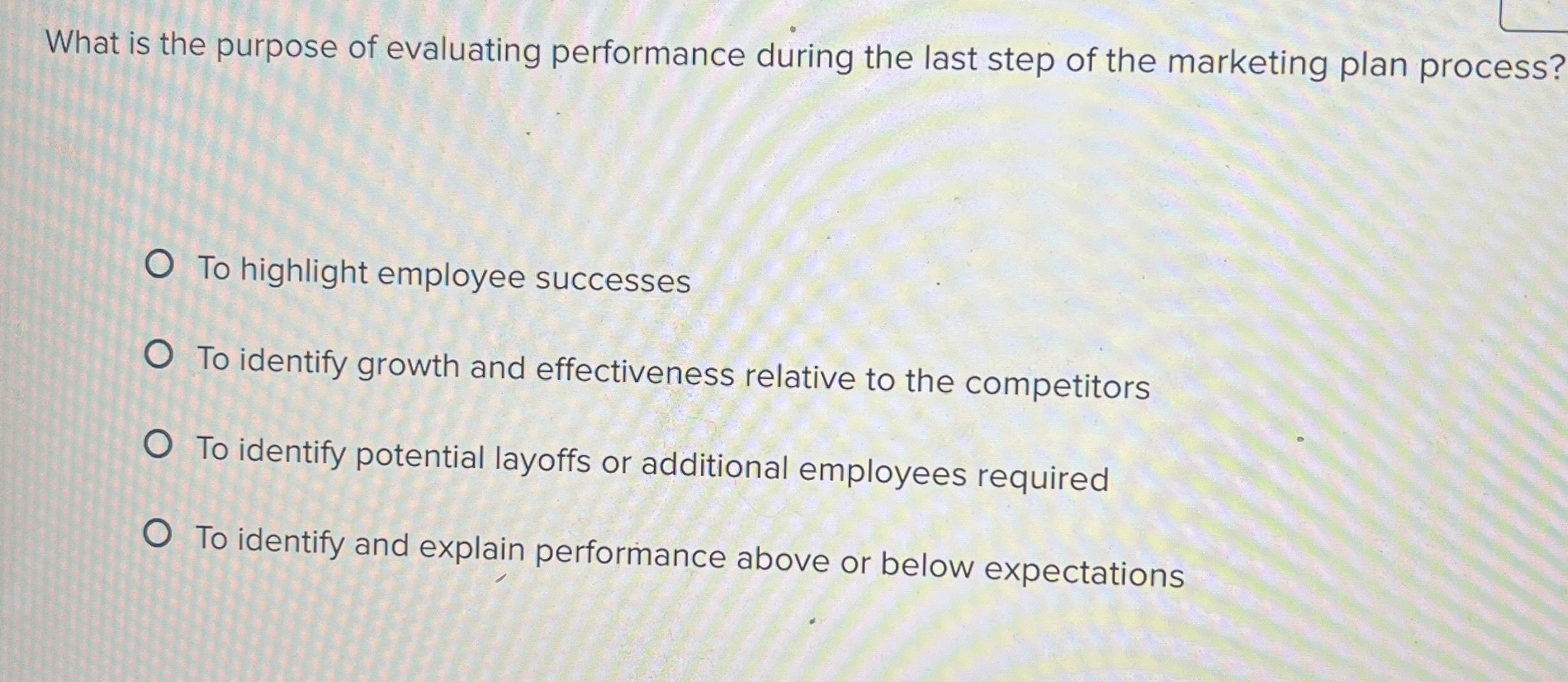 Solved What is the purpose of evaluating performance during | Chegg.com