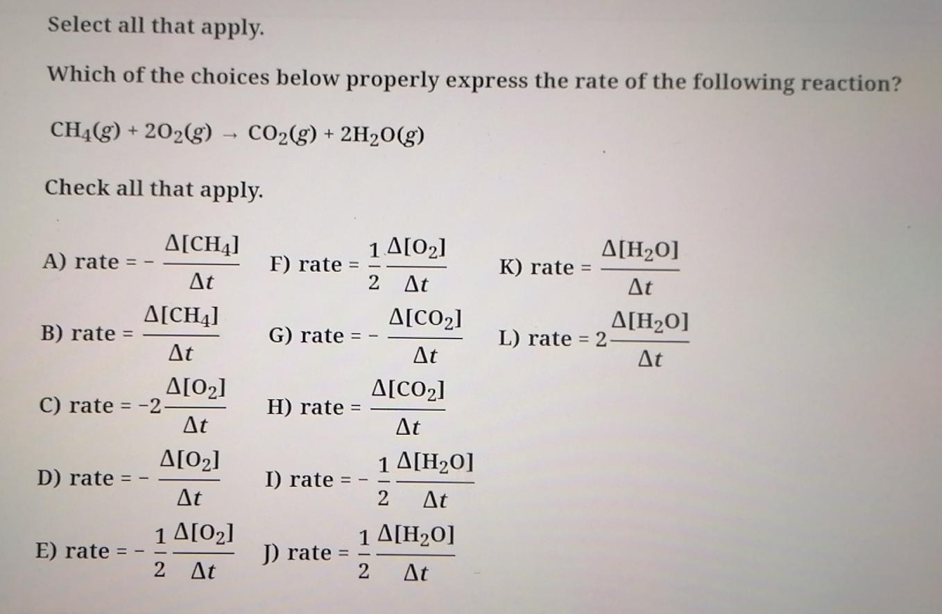 Solved Select all that apply. Which of the choices below | Chegg.com