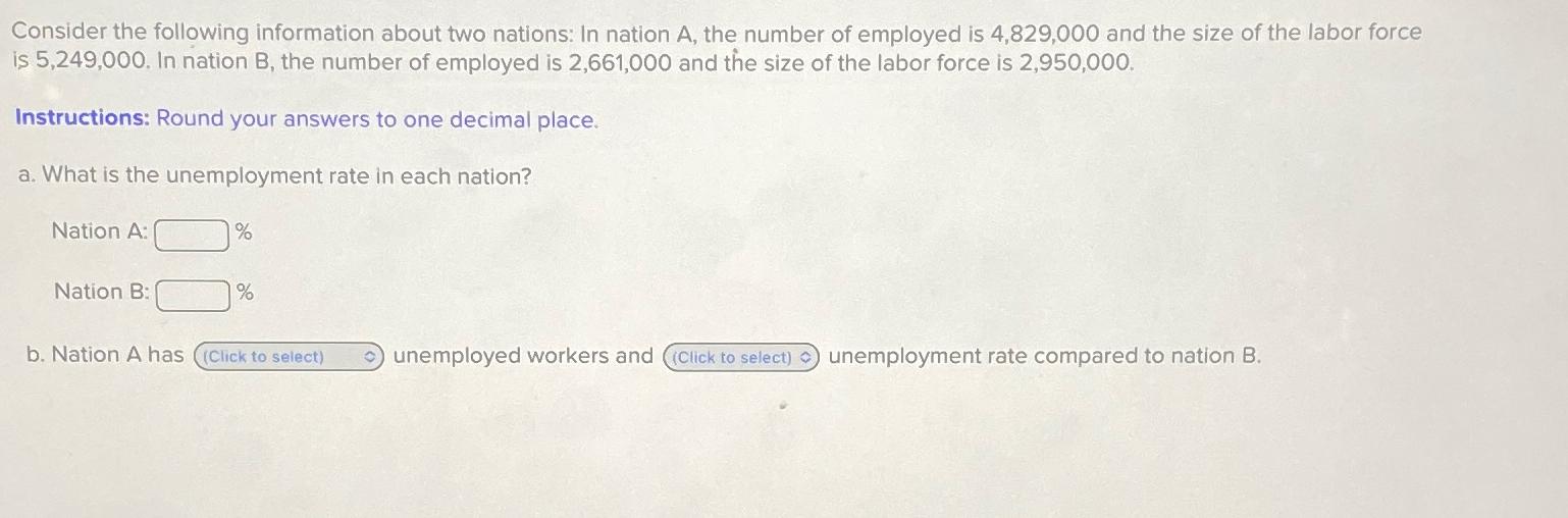 Solved Consider The Following Information About Two Nations: | Chegg.com