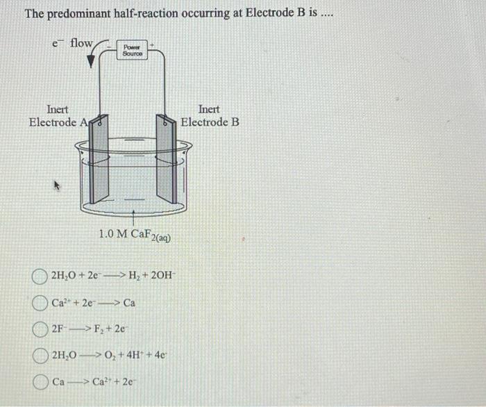 Solved Consider The Electrolytic Cell Shown Below: The | Chegg.com