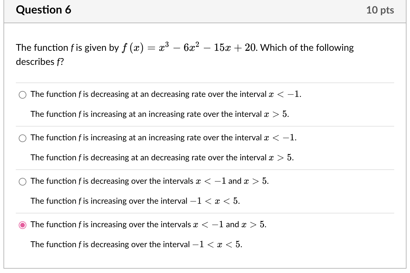 Solved Question 6the Function F ﻿is Given By