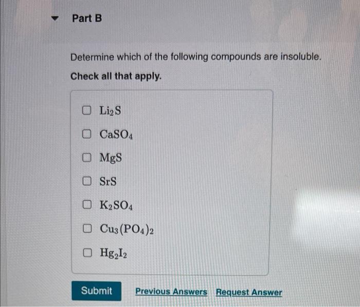 Solved Part A Determine which of the following compounds are | Chegg.com