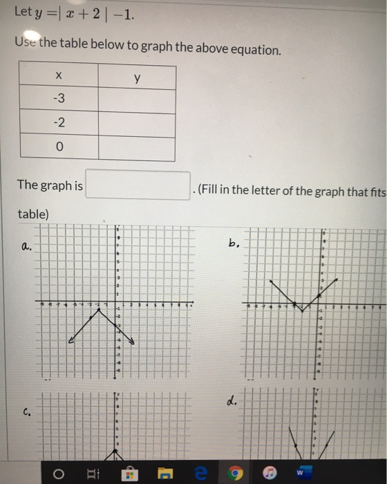 Let Y X 3 Use The Equation To Fill In The Chegg Com