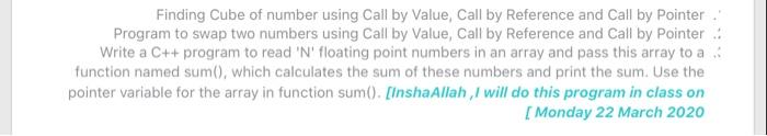 Solved Finding Cube of number using Call by Value, Call by | Chegg.com