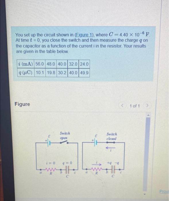 Solved You set up the circuit shown in (Figure 1), where | Chegg.com