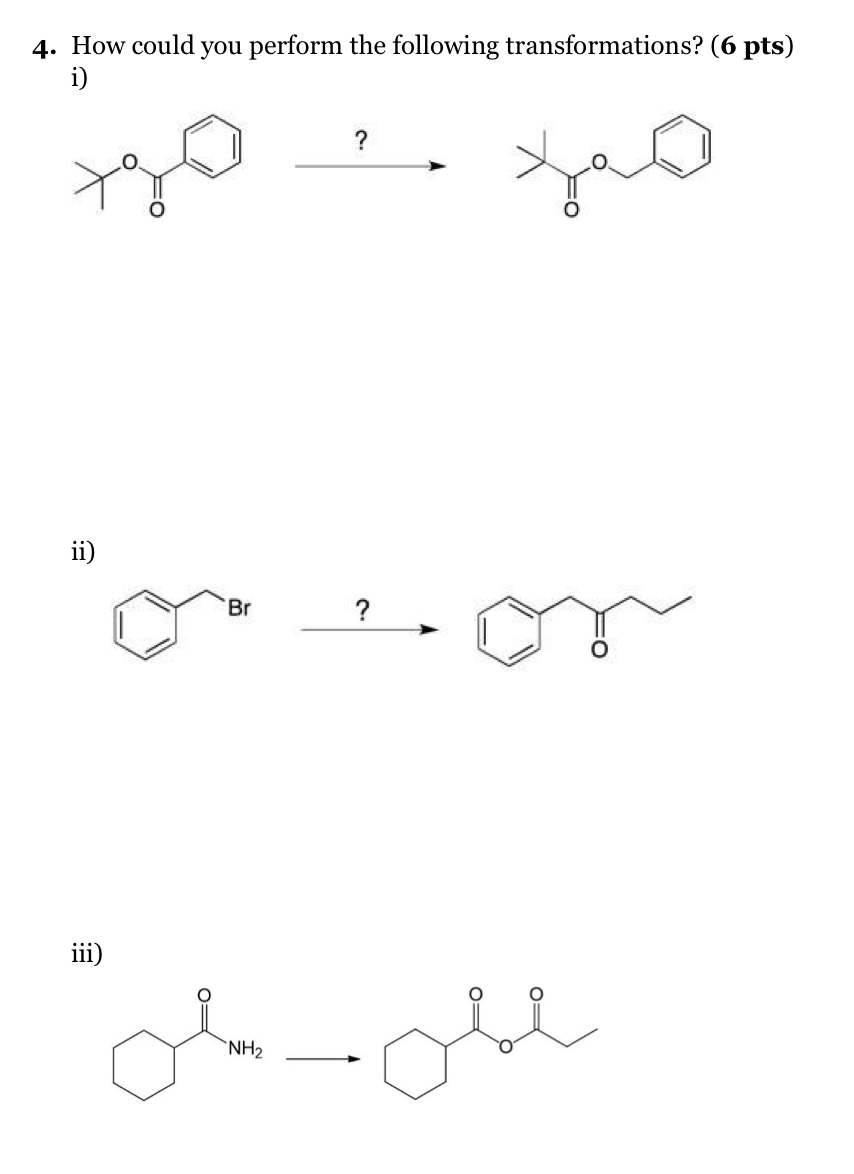 How could you perform the following transformations? | Chegg.com