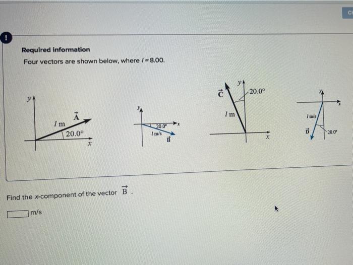 Solved CH Required information Four vectors are shown below, | Chegg.com