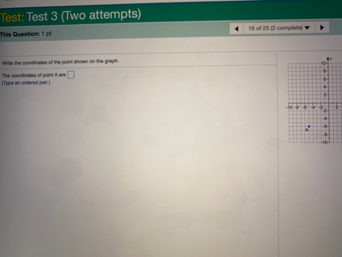 Solved Test: Test 3 (Two attempts) 16 of 25 (2 complete) | Chegg.com