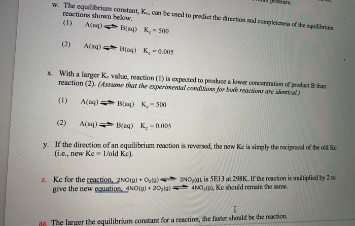 Solved 1. A decrease in temperature always shifts a chemical | Chegg.com