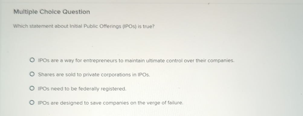 Solved Multiple Choice QuestionWhich statement about Initial | Chegg.com