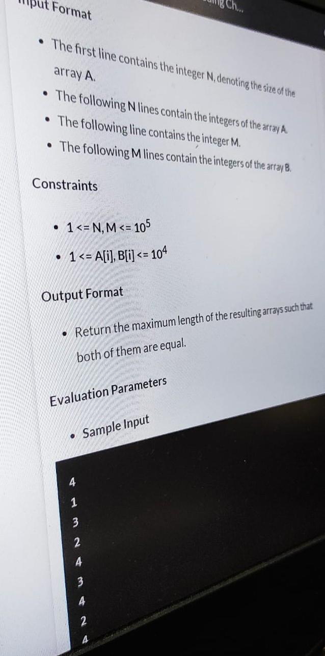 Solved Problem Statement You Are Given Two Arrays A And B. | Chegg.com