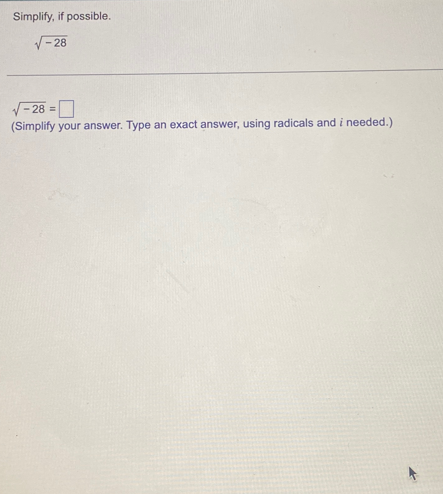 Solved Simplify, if possible.-282-282=(Simplify your answer. | Chegg.com