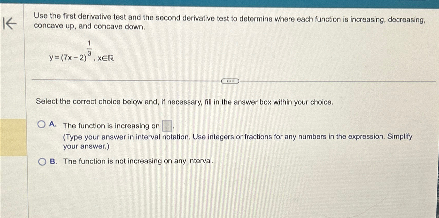 Solved Use the first derivative test and the second | Chegg.com image.