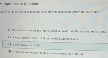 Solved Multiple Choice QuestionWhich of the following | Chegg.com