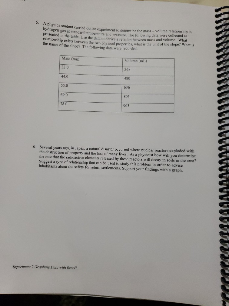 Solved 27 Lab Section Date Name REPORT ON EXPERIMENT 1 | Chegg.com