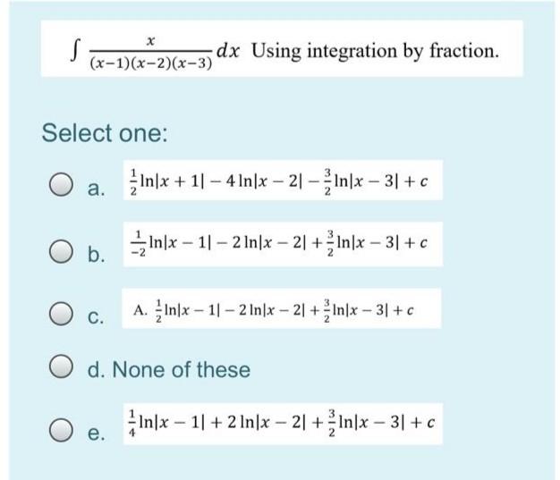 Solved X4 X3 X2 1 S X2 X 2 Dx Using Integration By Fra Chegg Com