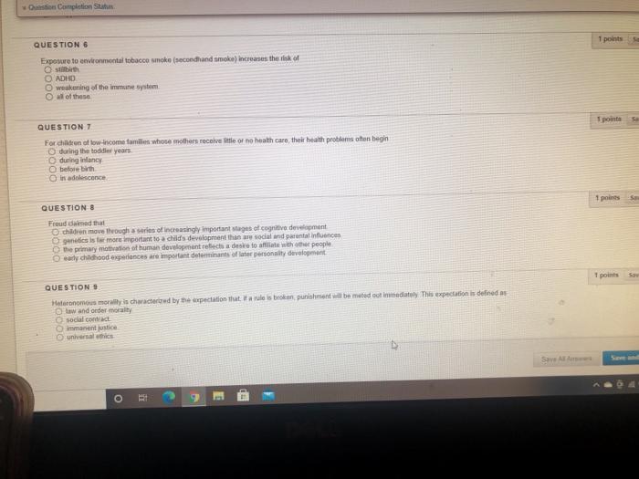Solved Completion Status 1 points QUESTION 6 Exposure to | Chegg.com