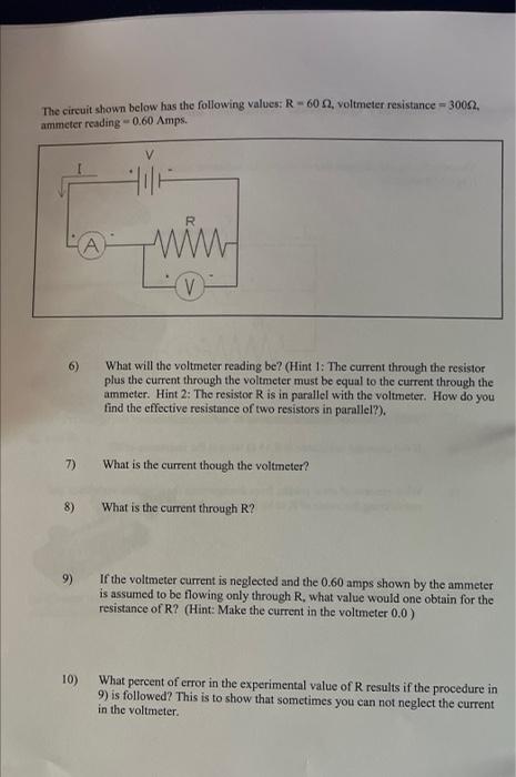 Solved Consider The Circuit Diagram Shown Below The