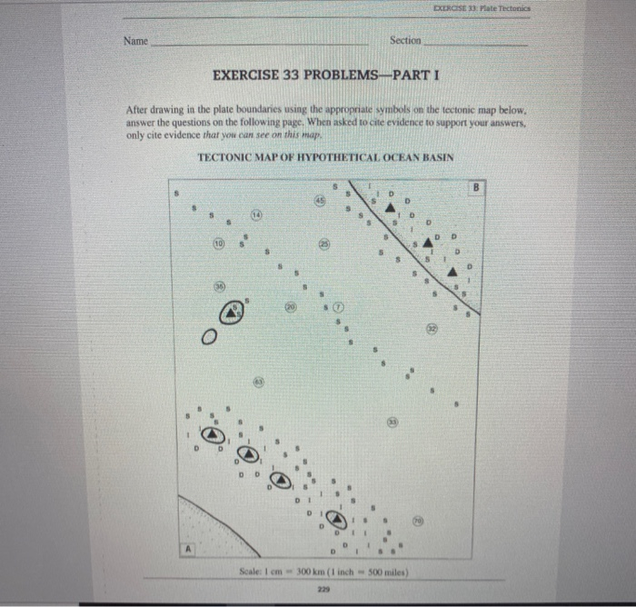 Solved DERCISE 1: Mate Tectonics Name Section EXERCISE 33 | Chegg.com