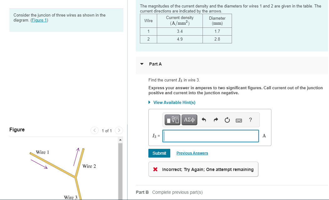 Solved Consider the juncion of three wires as shown in | Chegg.com
