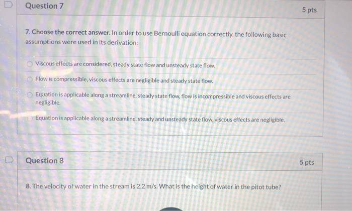 Solved Question 7 5 pts 7. Choose the correct answer. In | Chegg.com