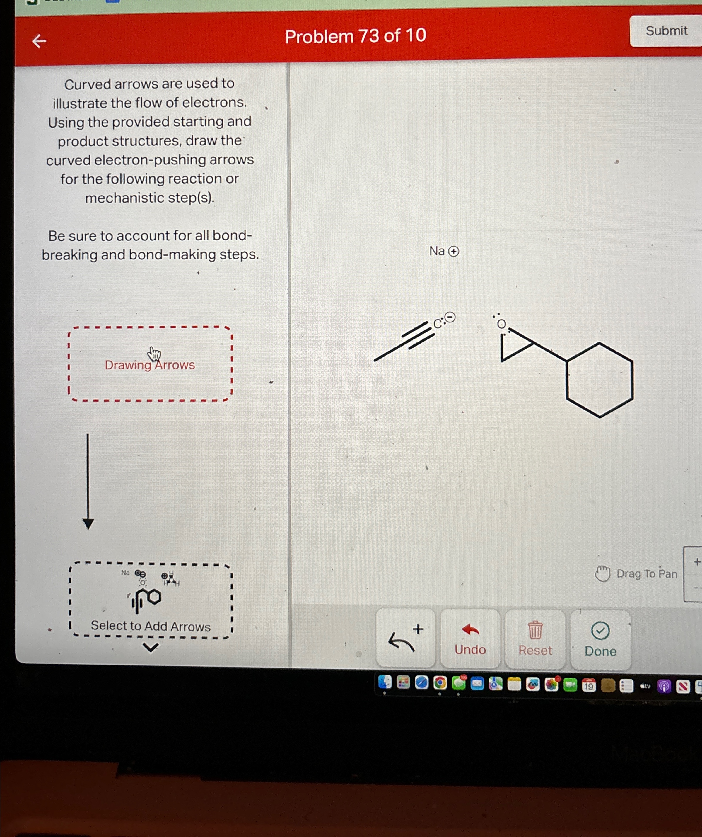Solved Problem 73 ﻿of 10Curved arrows are used to illustrate | Chegg.com
