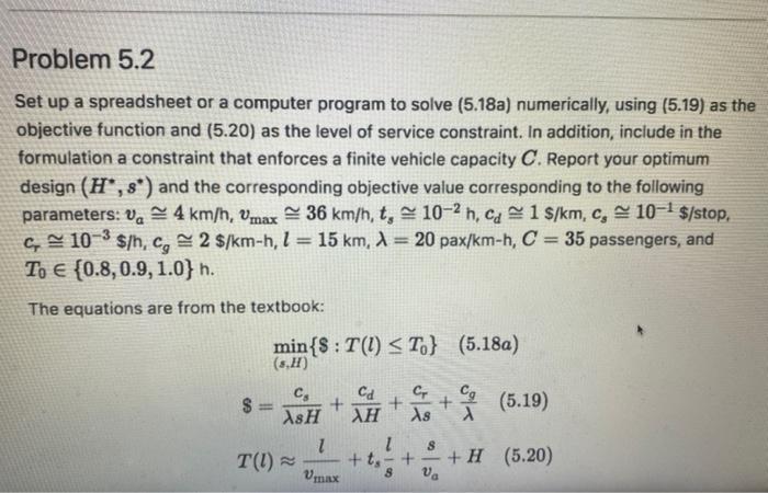 Solved Set up a spreadsheet or a computer program to solve | Chegg.com