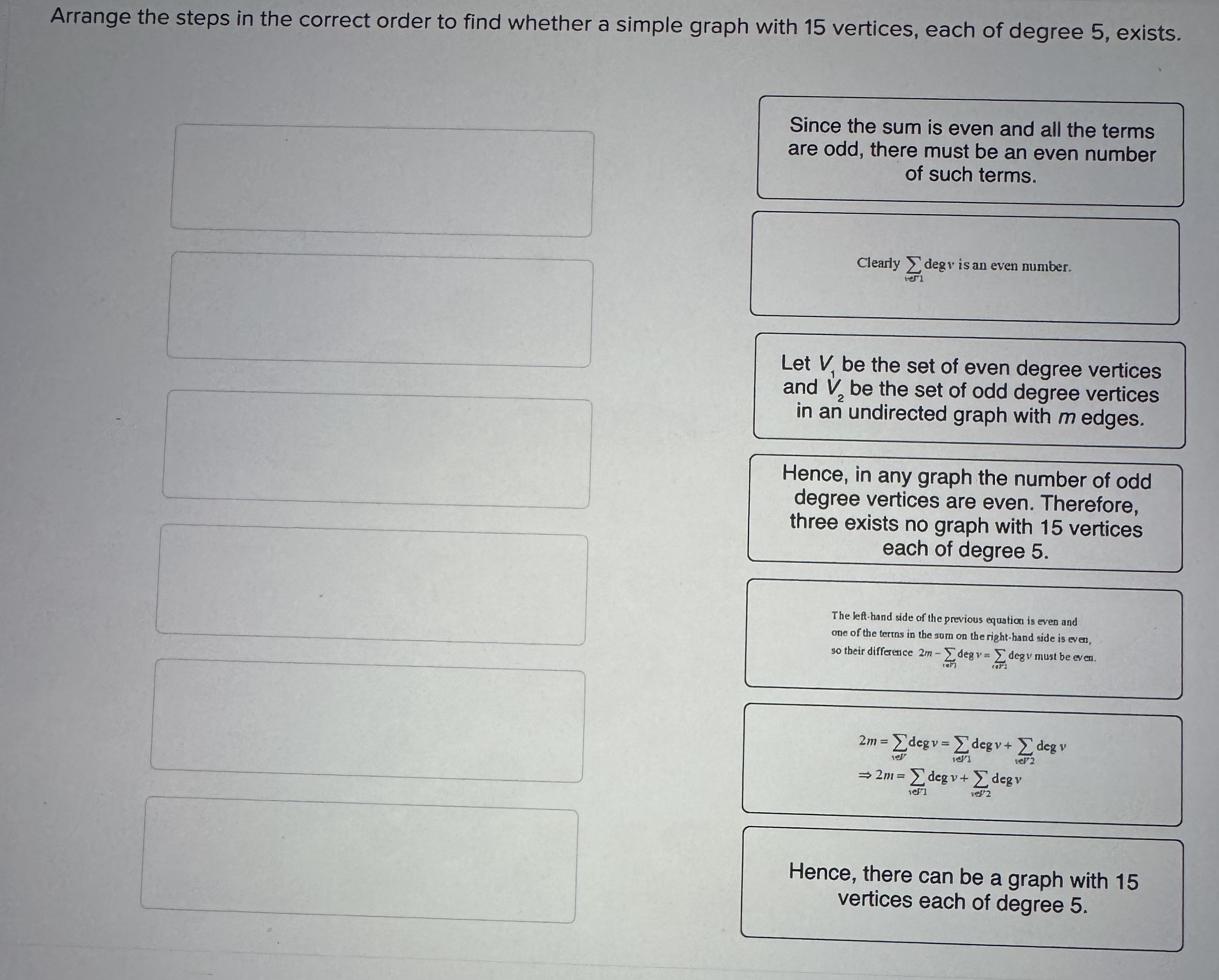 Solved Arrange the steps in the correct order to find | Chegg.com