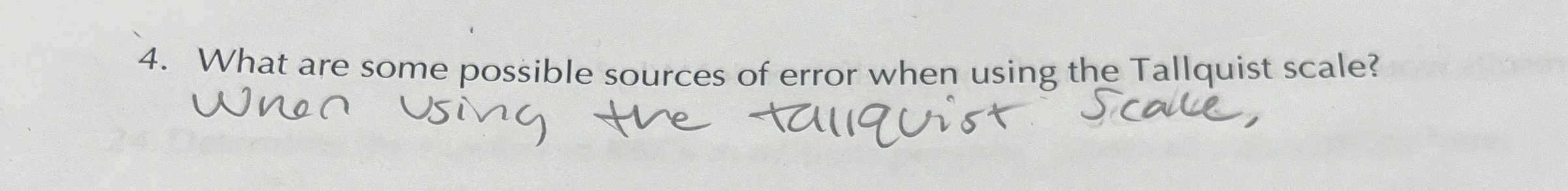 Solved What are some possible sources of error when using | Chegg.com