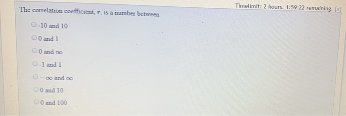 Solved The correlation coefficient, r, is a number between | Chegg.com