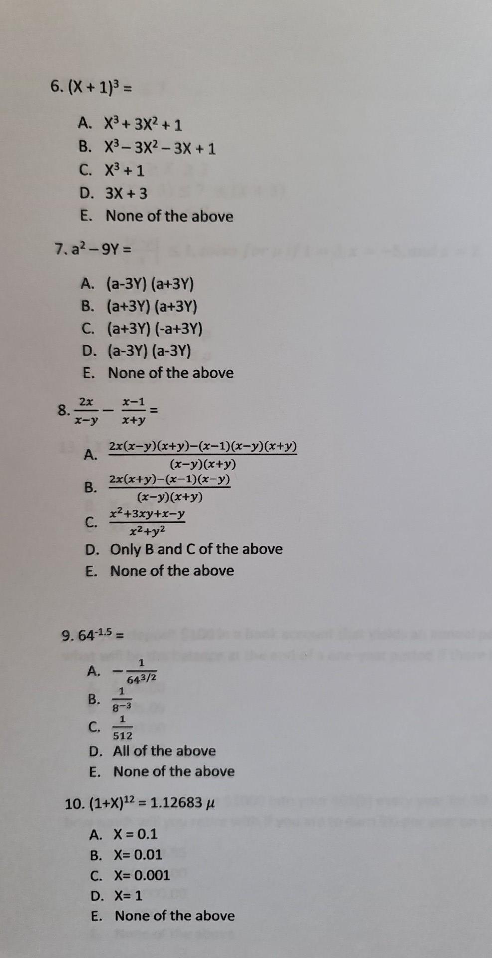 6 3x − 1 )= 9x 9x 3 3