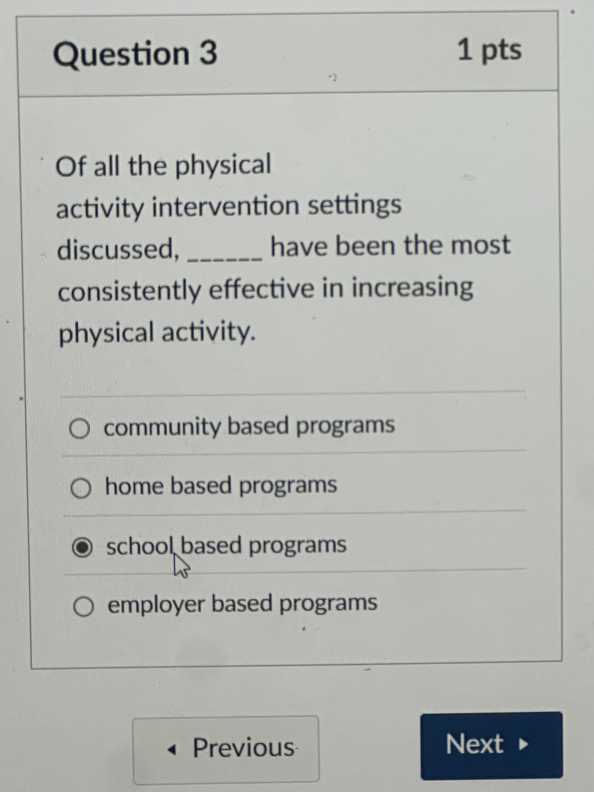 Solved Question 31 ﻿ptsOf all the physical activity