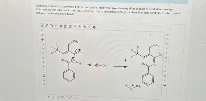 Solved Add curved arrow(s) to draw step 1 of the mechanism. | Chegg.com