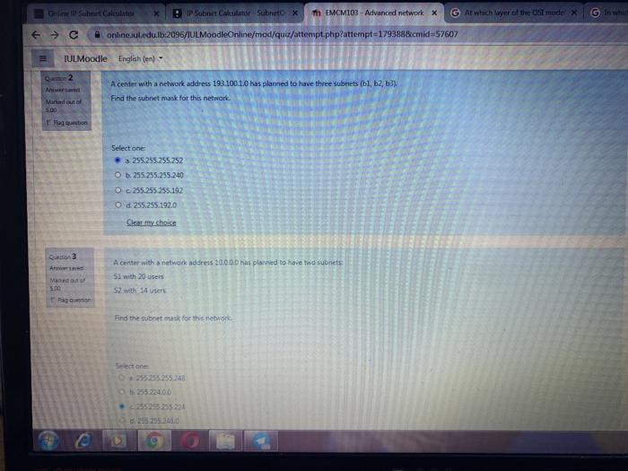 Solved Sahnes Calendar &amp; IP Subnet Cakulator Subneto X | Chegg.com