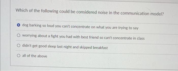 Which of the following could be considered noise in | Chegg.com