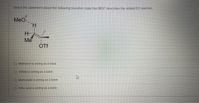 Solved Select the statement about the following transition | Chegg.com