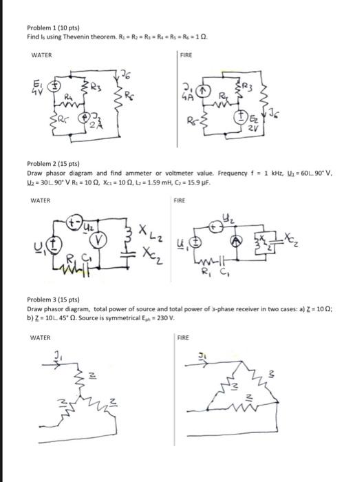 Solved Problem 1 (10 pts) Find is using Thevenin theorem. R | Chegg.com