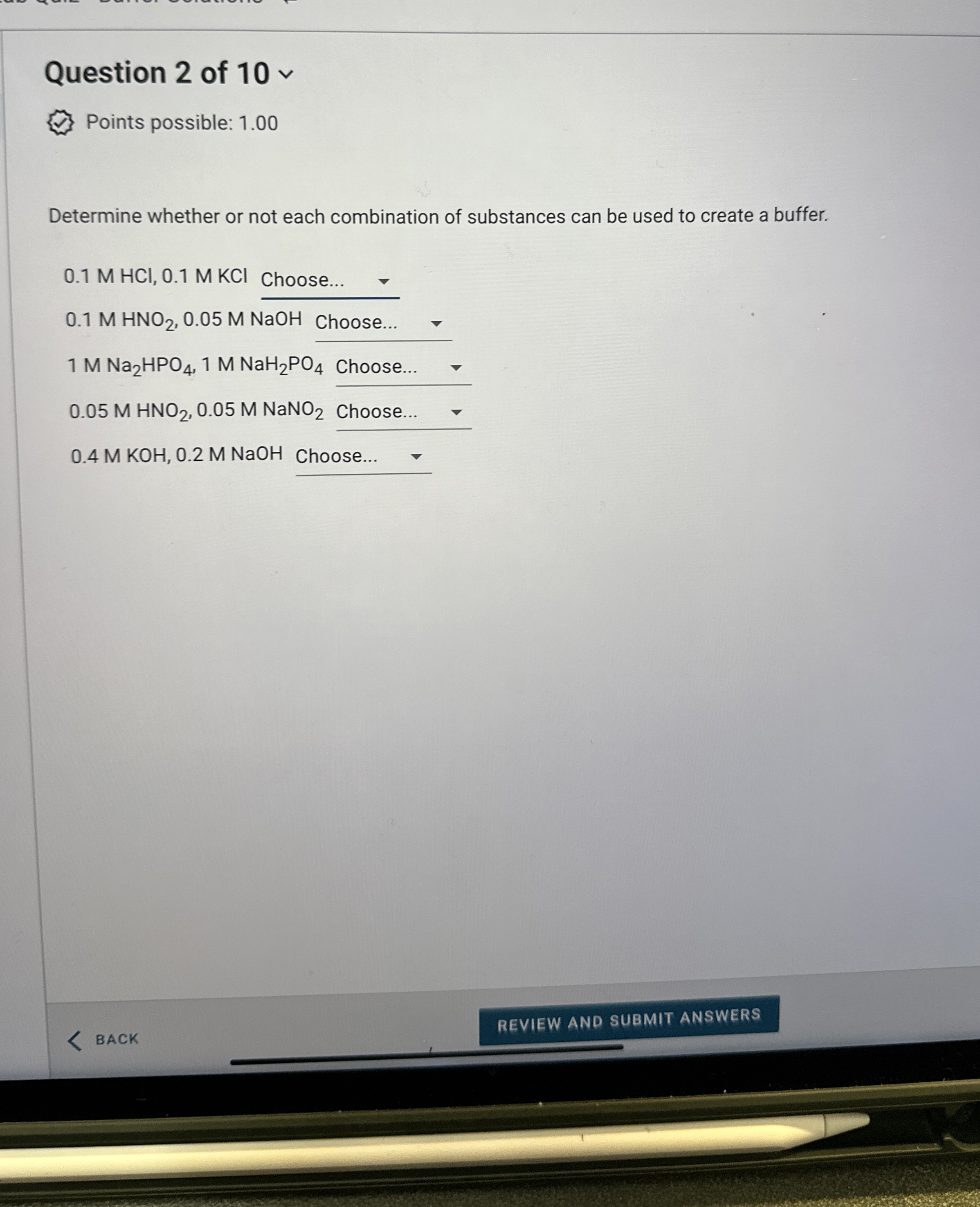 Solved Question 2 ﻿of 10 ﻿VPoints possible: 1.00Determine | Chegg.com