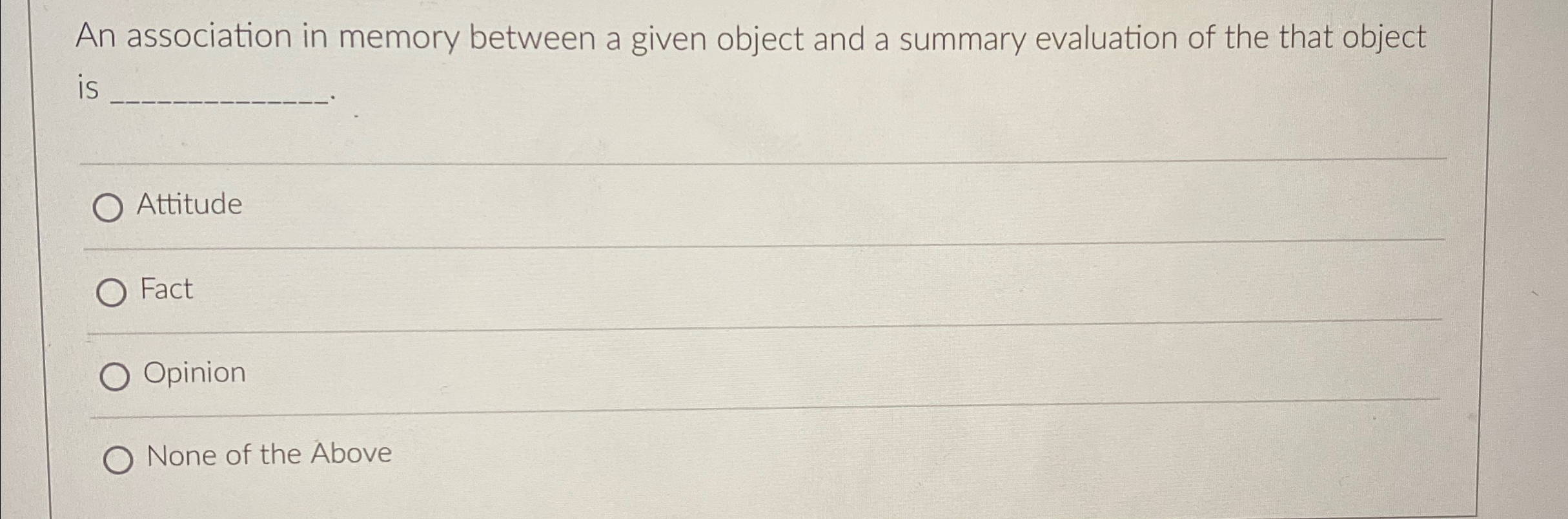 Solved An association in memory between a given object and a | Chegg.com