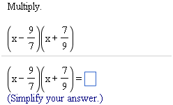 Solved Multiply. (Simplify Your Answer.) | Chegg.com