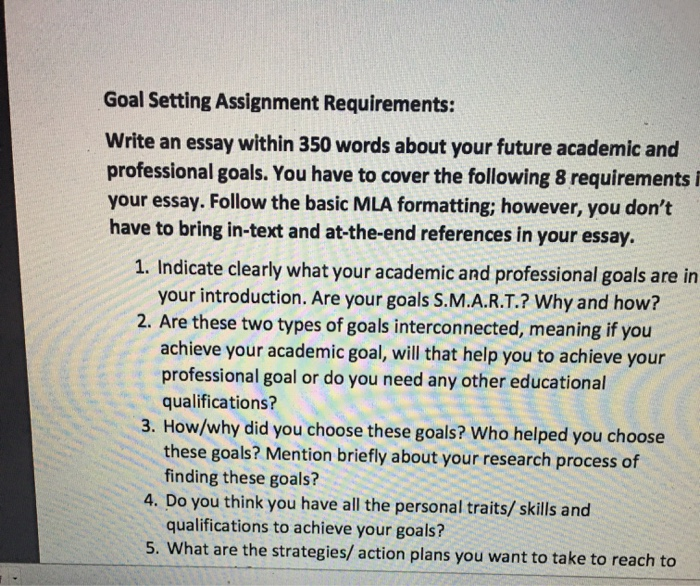 essay writing requirements
