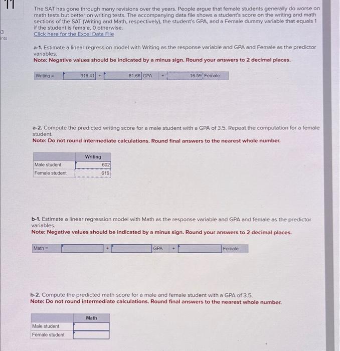 Solved The SAT has gone through many revisions over the | Chegg.com